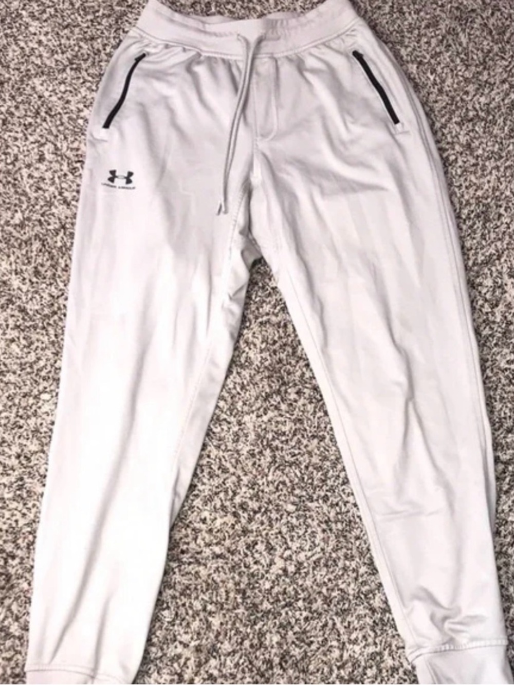 Under Armour Mens Tapered Joggers Light Tan Size Small | GUC - Picture 1 of 6